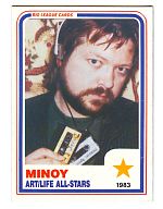 Minoy's baseball card. Courtesy of Hal McGee.