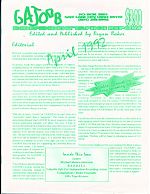 A 1992 issue of Gajoob above with the front cover designed with text instead of a picture.