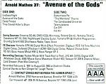 Above, a 1992 tape by electronic musician, Arnold Mathes. He usually listed his entire arsenal of equipment on each tape. This tape was picked up by audiofile after being initially released by Arnold himself.