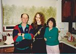Stephen Parsons and parents at their home in Swindon. UK. 1991.