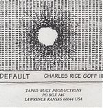 1998 brought the tape “Default” a computerized keyboard romp that is part Residents, part Mission Of Burma and all Goff.