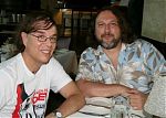 Home recording pals, Dan Susnara and Dino DiMuro out to dinner in Los Angeles, 2009.